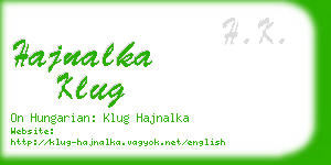 hajnalka klug business card